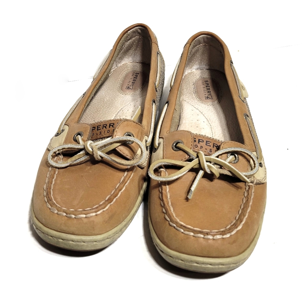 Sperry Top-sider size 9 women's slipon boat shoe brown tan natural classic flat